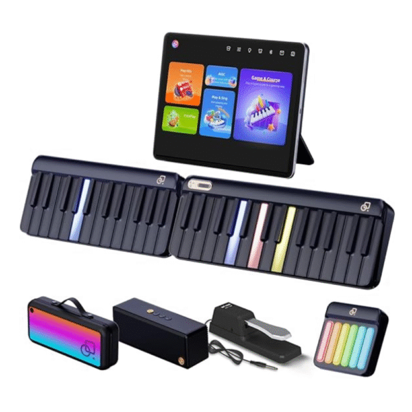Smart Piano Keyboard with Speakers